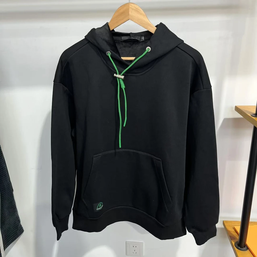 (2.11)B 24冬季男款黑色加绒加厚连帽卫衣 934205108 05108