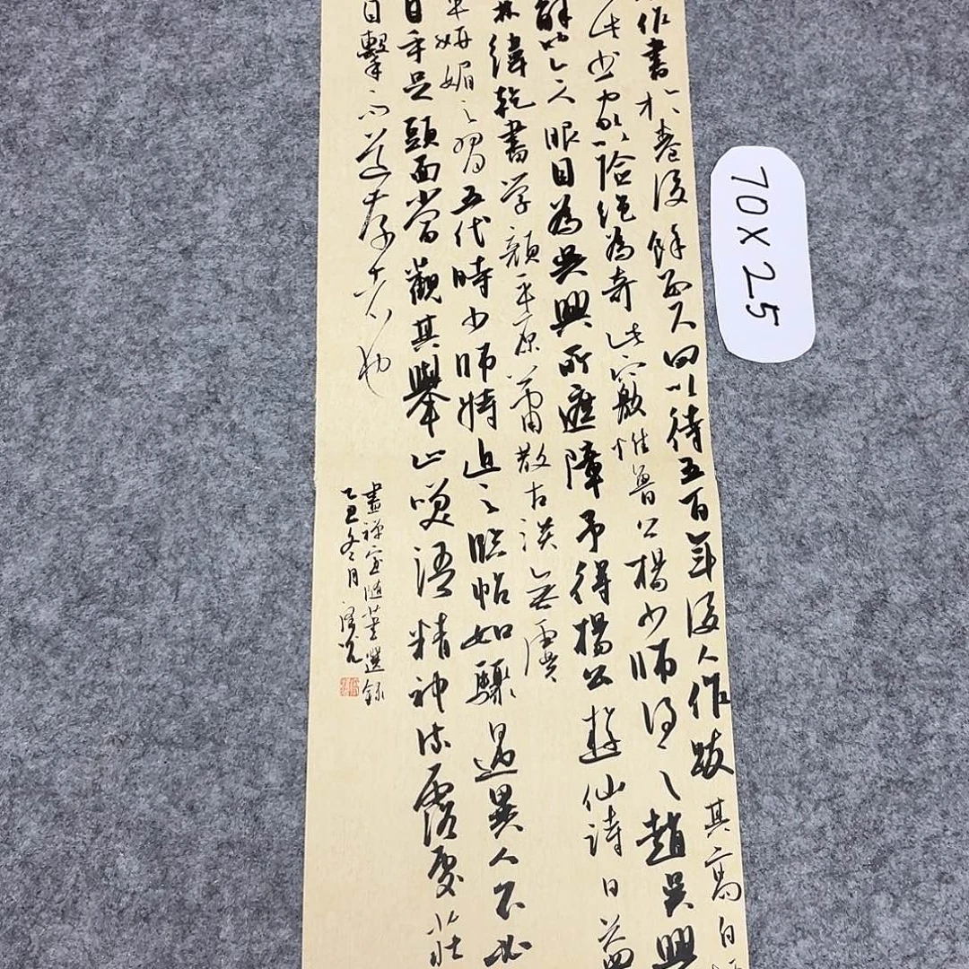 书法国展书家廖老师70×25