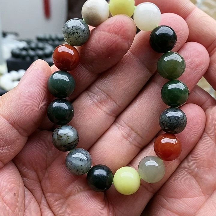 【闪购商品】未镶嵌手链和田玉12多宝
