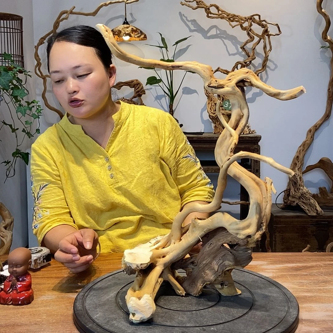 天然根雕陶制艺术品