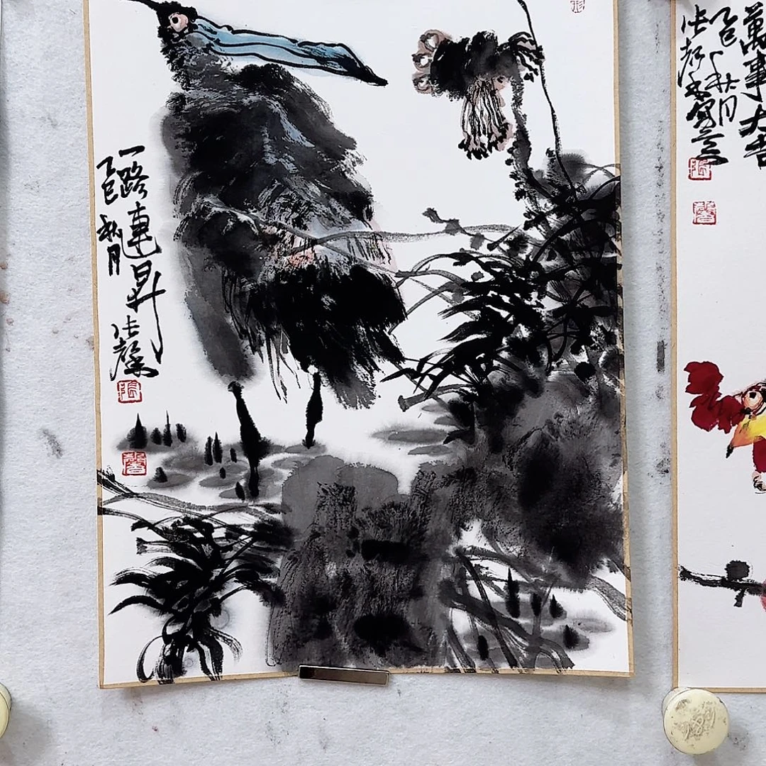 国画国画卡纸作品