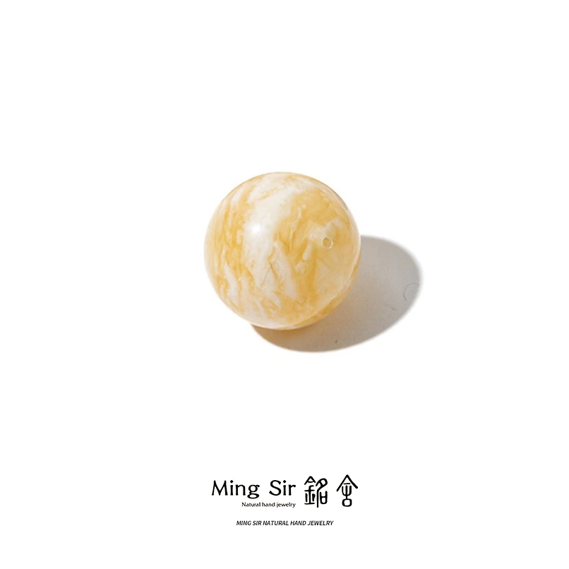 【铭舍 东方既白特级虎皮单珠微瑕20-30mm】天然俄料蜜蜡配珠