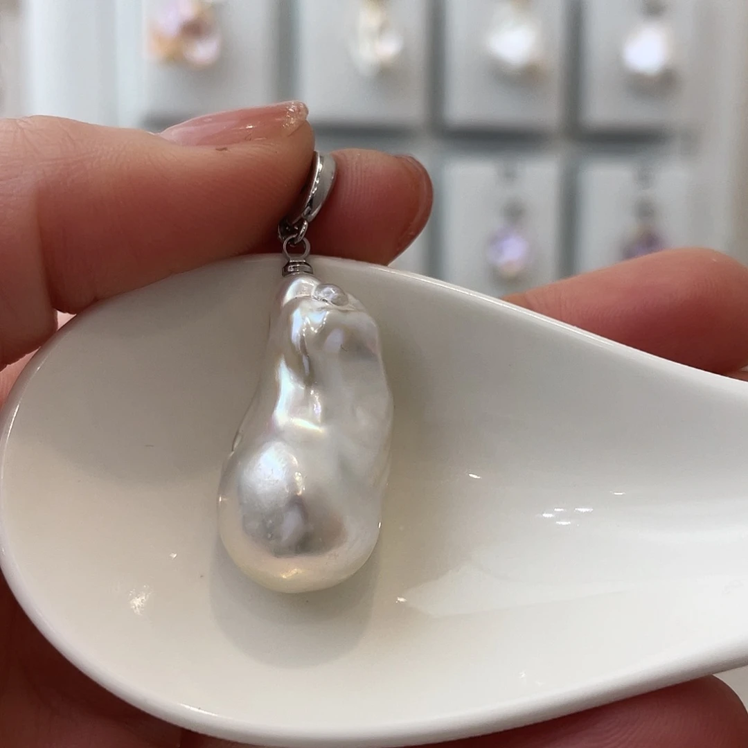 淡水珍珠颈饰银S925镶嵌