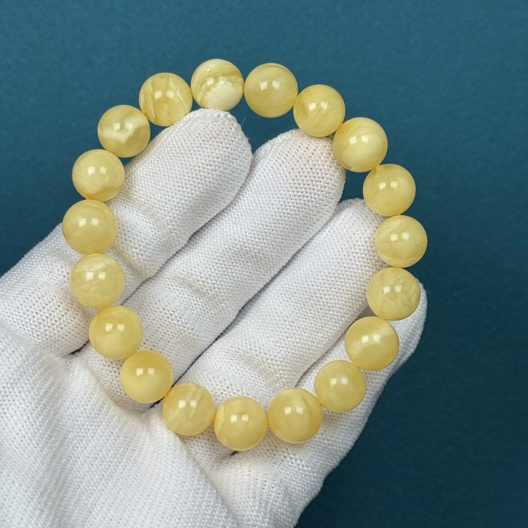 G2899天然原矿蜜蜡 圆珠单圈9.8mm支持复检假一罚十