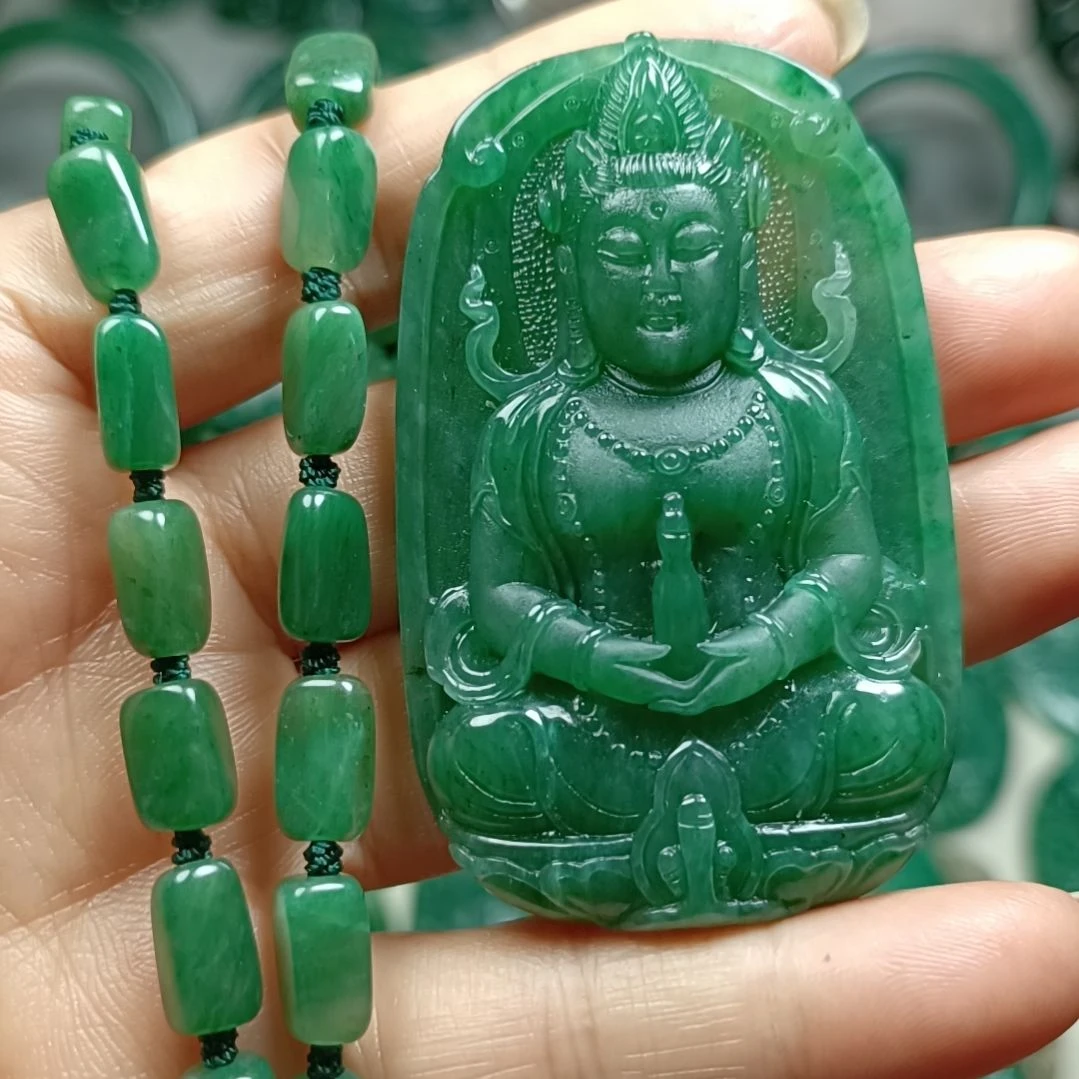 独山玉关音未镶嵌