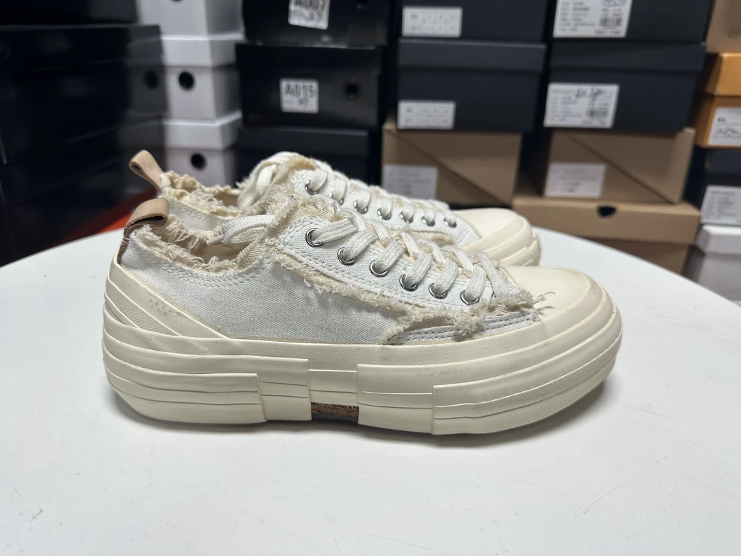 帆布鞋运动帆布鞋时尚百搭夏季透气复古潮流厚底低帮饼干鞋系带