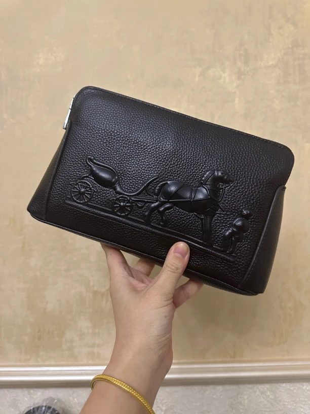 男士双拉链牛皮黑色简约经典小卡包皮卡包短款纯色百搭时尚