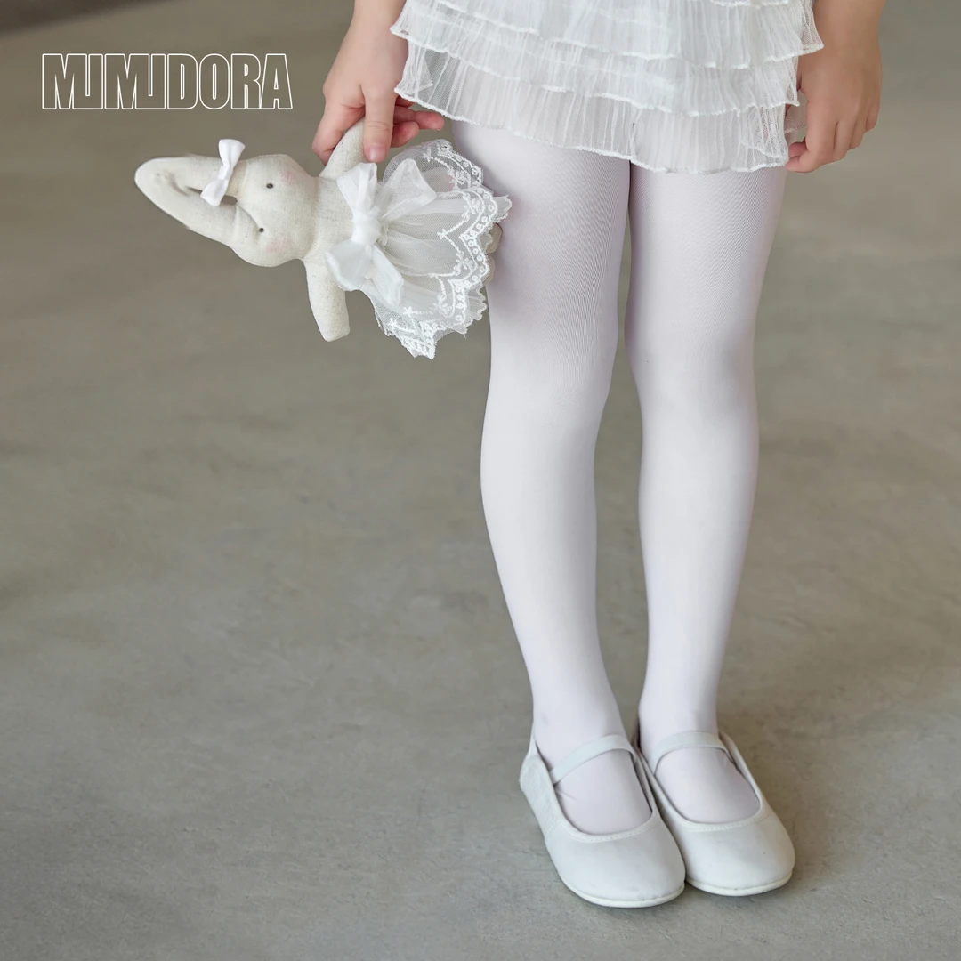 女童舞蹈袜夏季薄款跳舞连裤袜白色打底袜女宝宝连体袜子儿童丝袜