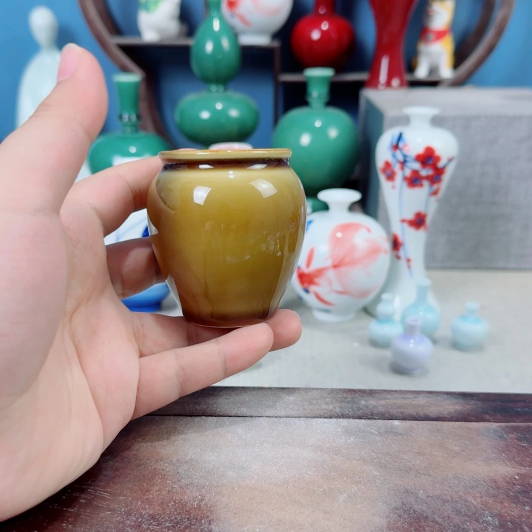 陶瓷手工小花器摆件