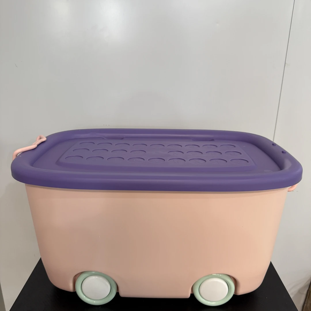 小车带轮子卡通收纳储物箱衣零食玩具饰品杂物整理箱P5