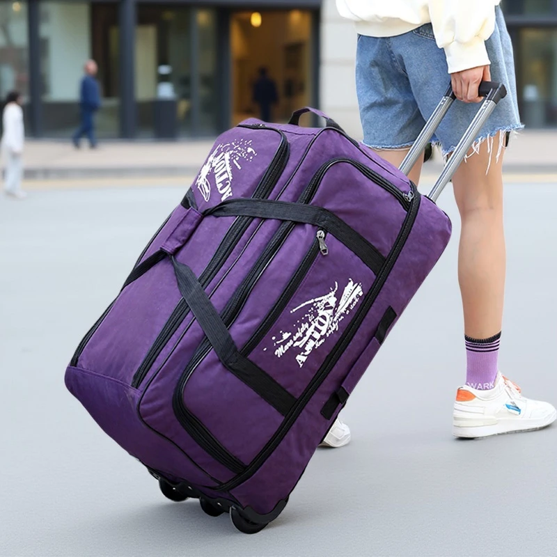 大容量拉杆包手提旅行包牛津布旅行袋衣服包行李包托运包轻便带轮