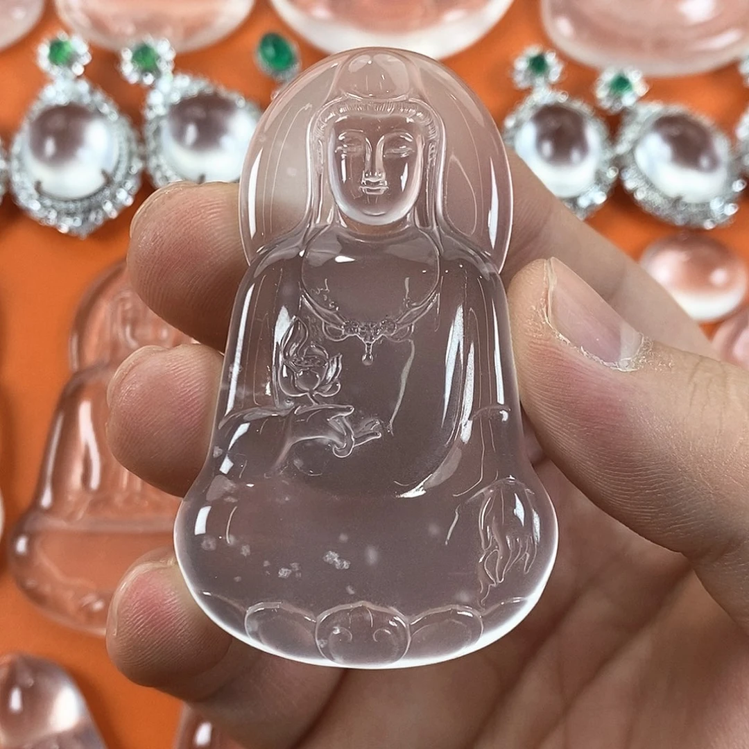 禅***勇石英质玉未镶嵌吊坠(不含链)