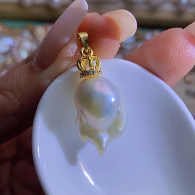 【闪购商品】淡水珍珠天然珍珠（微瑕）合金