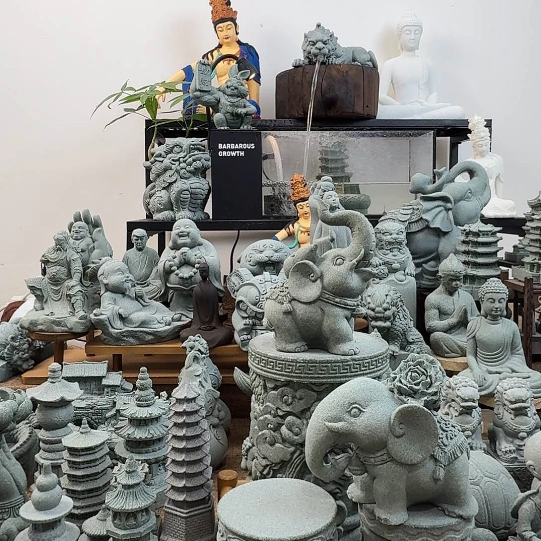 石材青砂石一对大象11