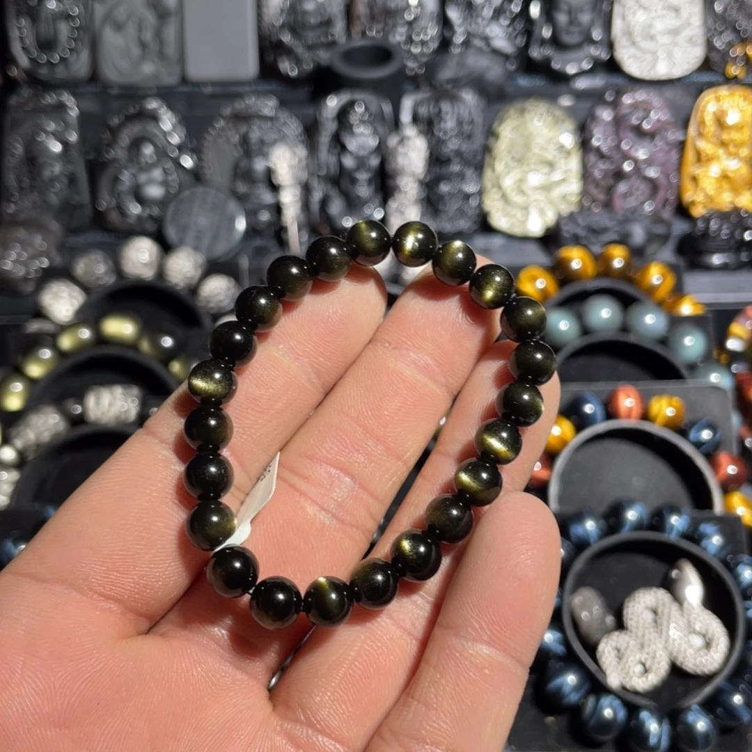 黑曜岩手串未镶嵌年*安