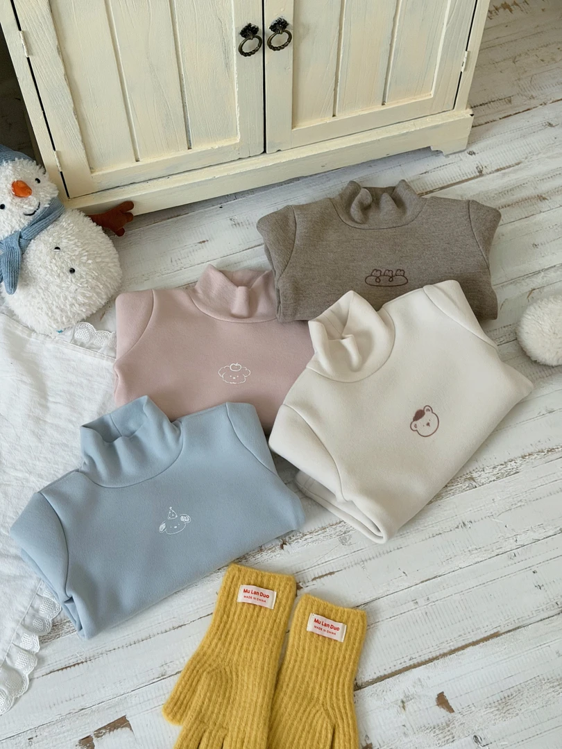 女童韩版加厚打底衫2025冬季防静电黑科技内里保暖打底衫-86087