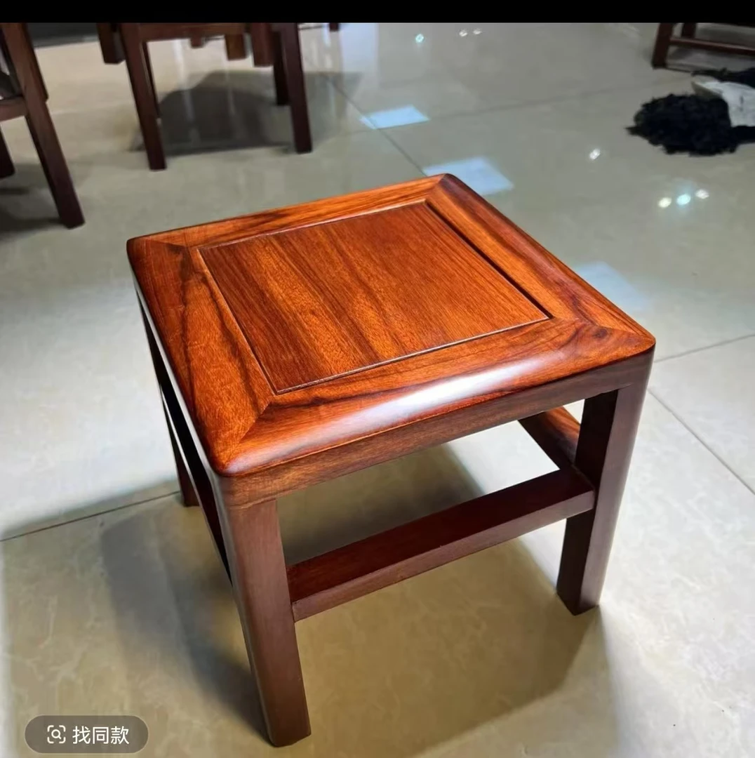 （27/32/36）乌金木小方凳休闲换鞋凳新中式客厅中式简约餐桌凳子