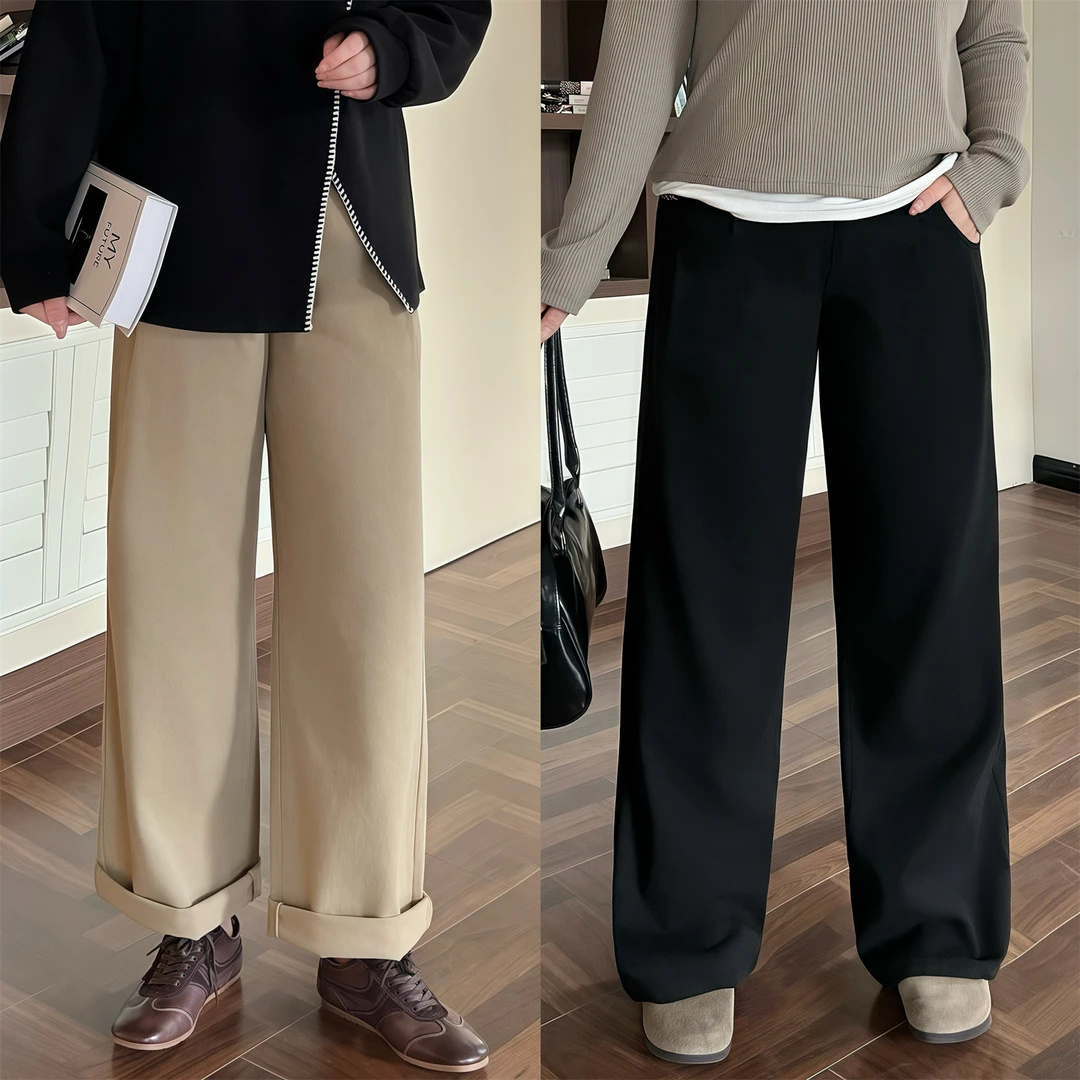 花契"法兰克福”大码女装秋季显瘦200斤胖mm美式阔腿牛仔裤15320-F