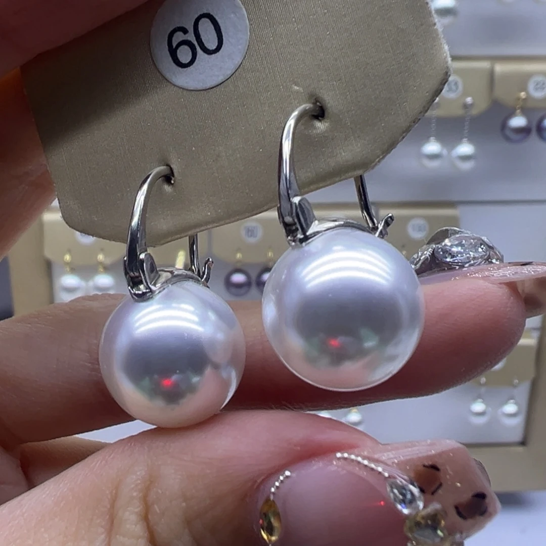 淡水珍珠耳饰银S925镶嵌