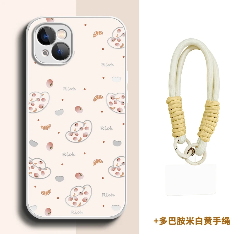 适用【苹果/华为/荣耀OPPOvivo小米】橘子元宝液态AG磨砂手机壳