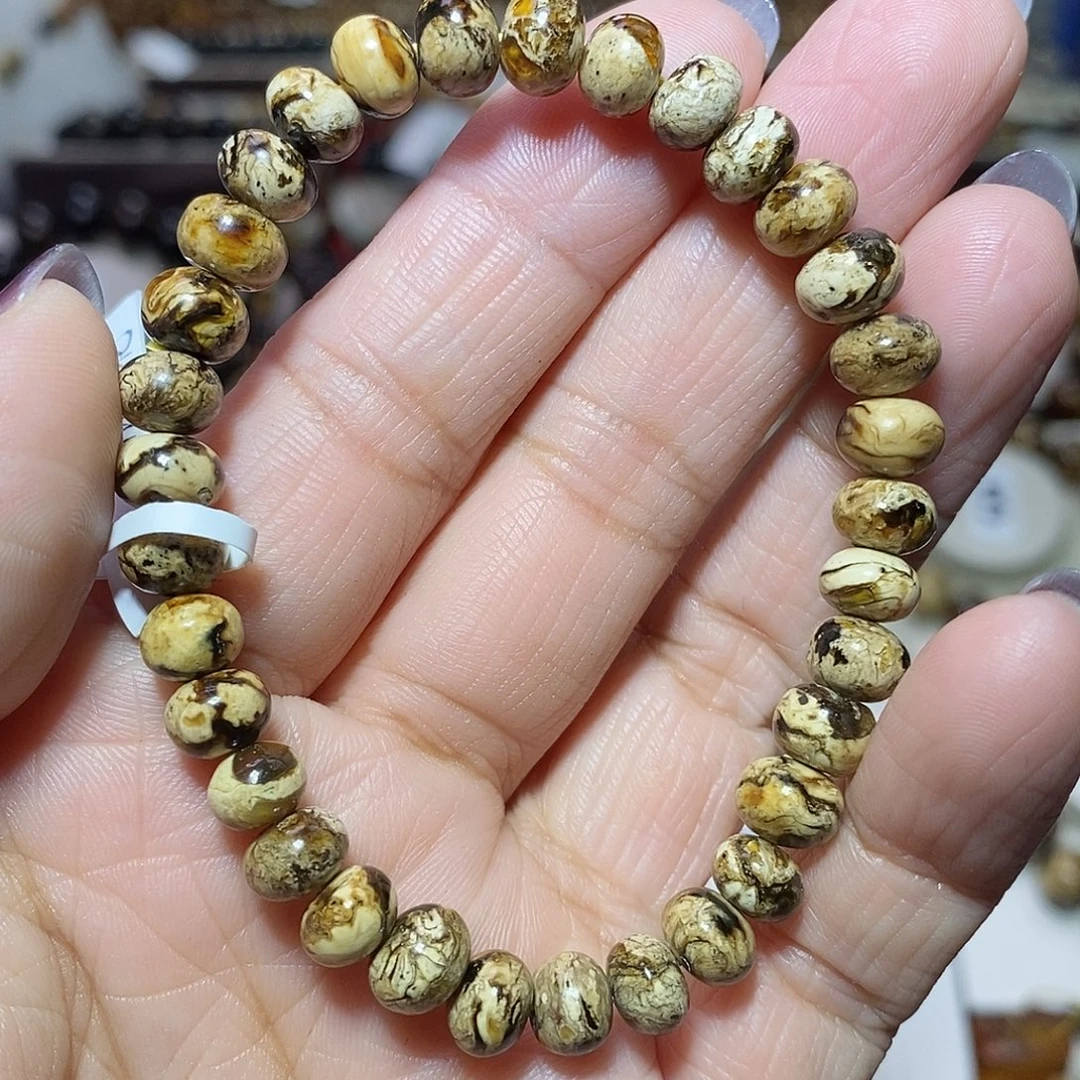 琥珀未镶嵌裸石花珀7m