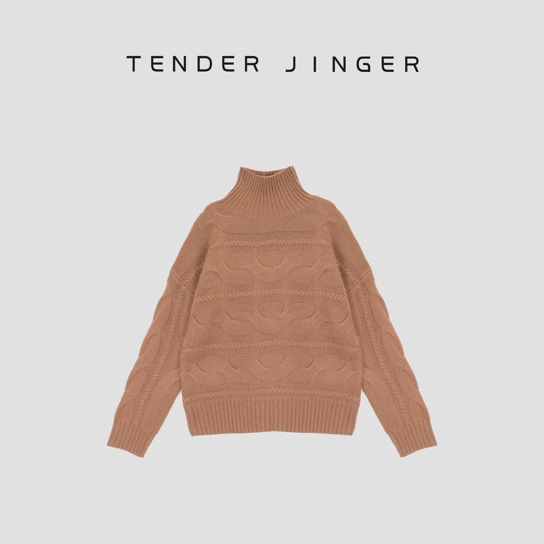 Tender Jinger羊绒羊毛混纺套头针织毛衣T53DWF41400