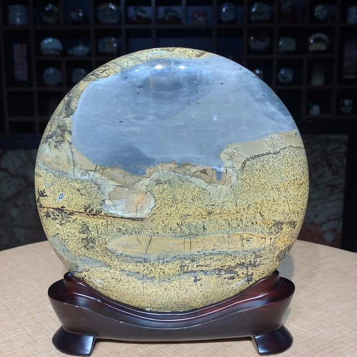 广西国画石摆件，观赏收藏