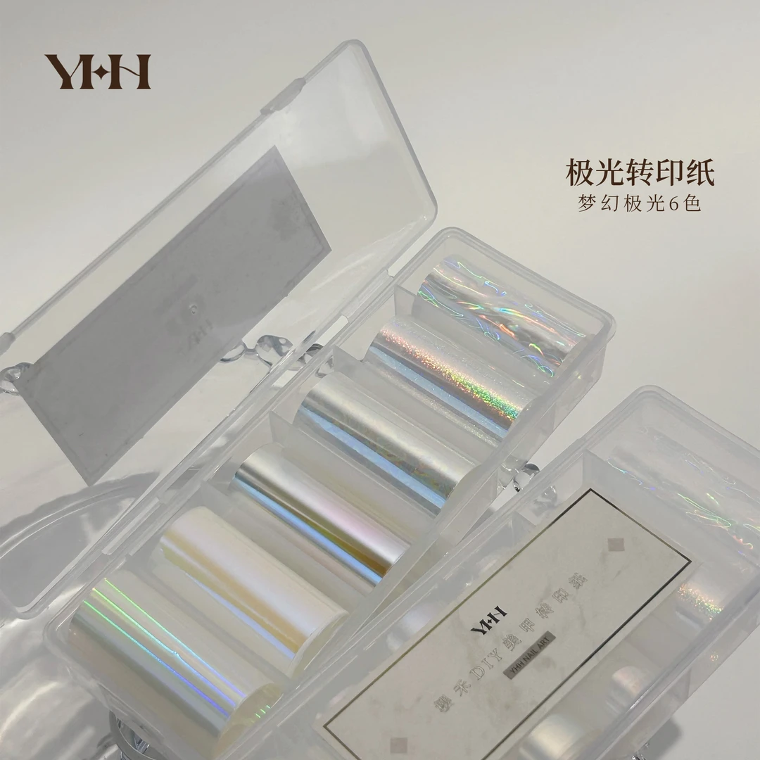YHH樱禾 2025新品极光转印纸 美甲专用转印纸梦幻6色/盒 每款50cm