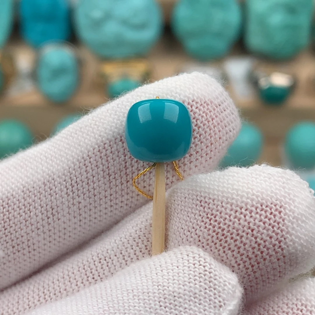 绿松石配饰未镶嵌老型卡9*8.7