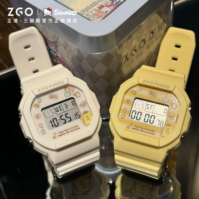 布丁狗三丽鸥联名款手表女款初高中学生女生运动防水高颜值电子表