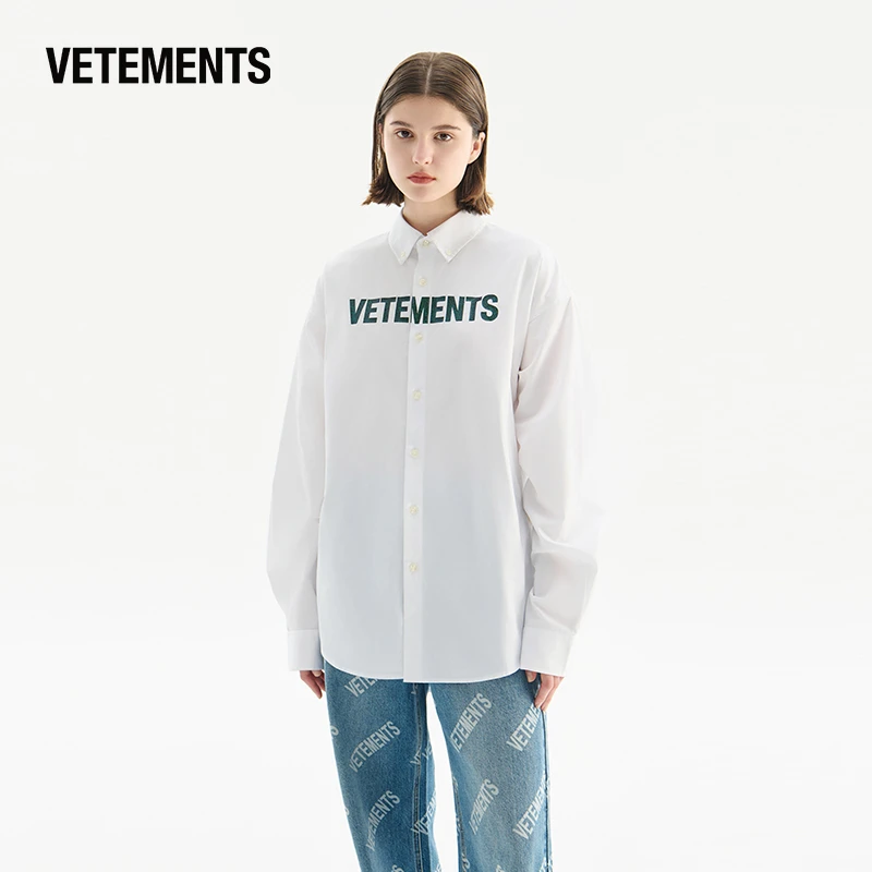 VETEMENTS【奥莱清仓】春季长袖衬衫简约百搭时尚白色衬衣 63530301