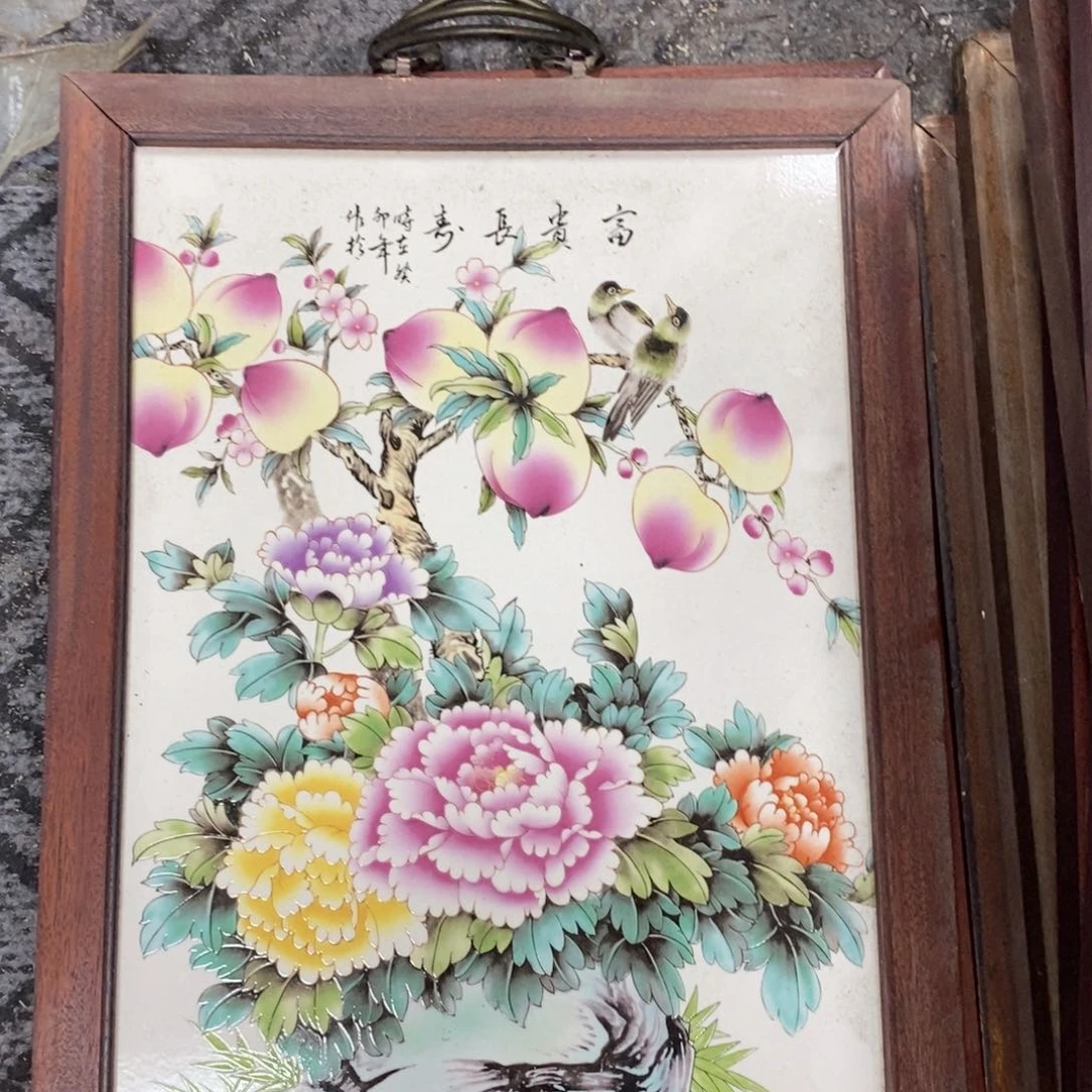 瓷片37*28厘米景德镇瓷板画柴窑烧制