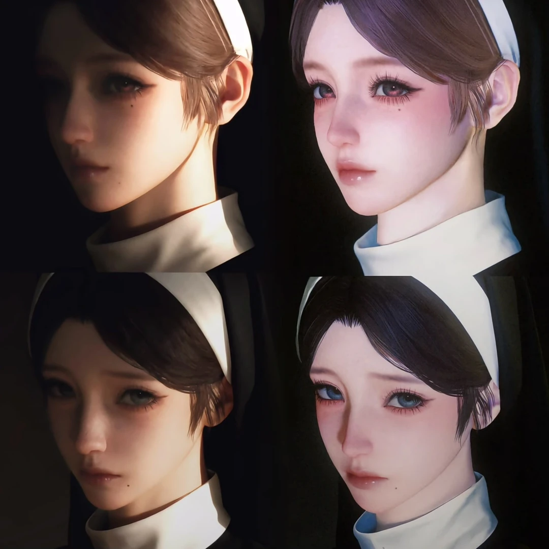 发2 双生修女 恋与深空捏脸  兔塑 蛇塑设计含导入教程