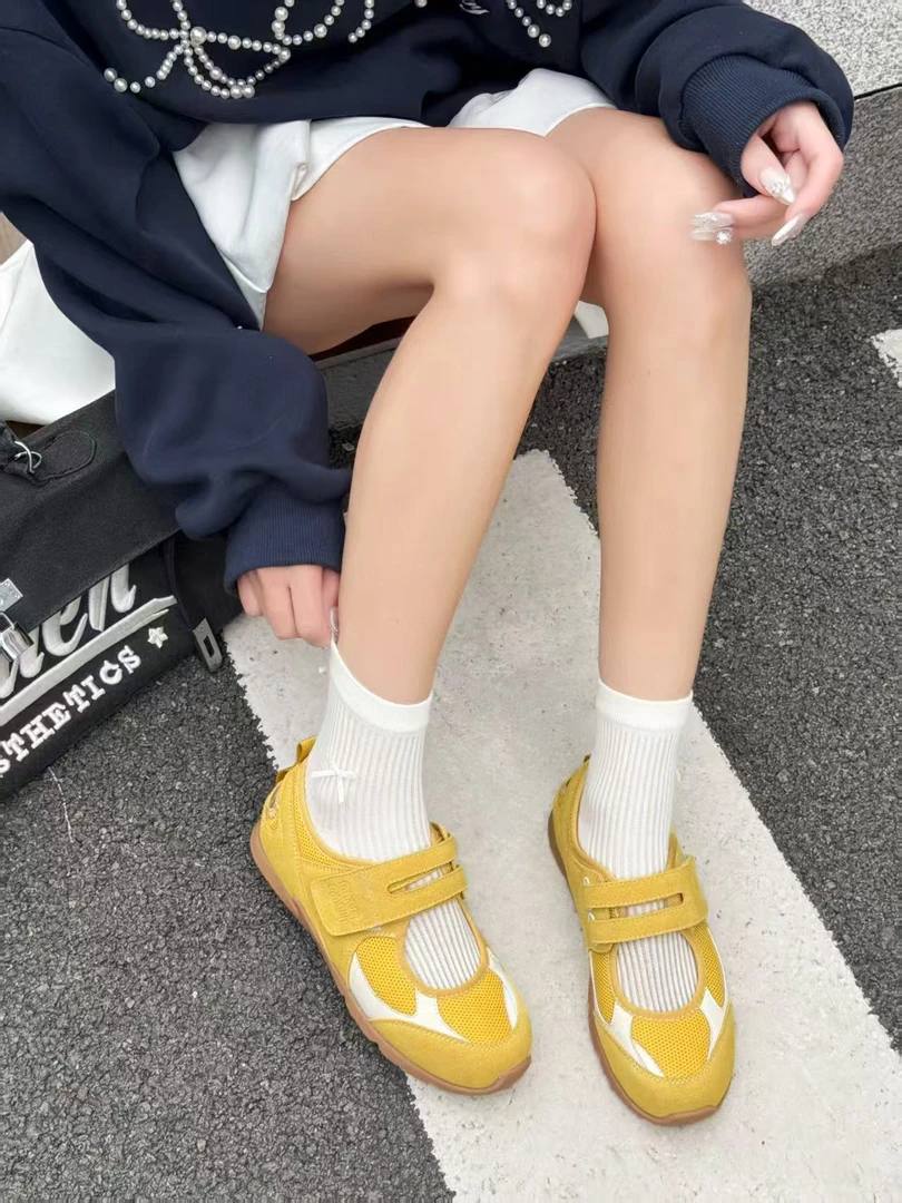 休闲玛丽珍鞋浅口圆头魔术贴单鞋情侣夏季小白鞋ins女鞋低帮5210