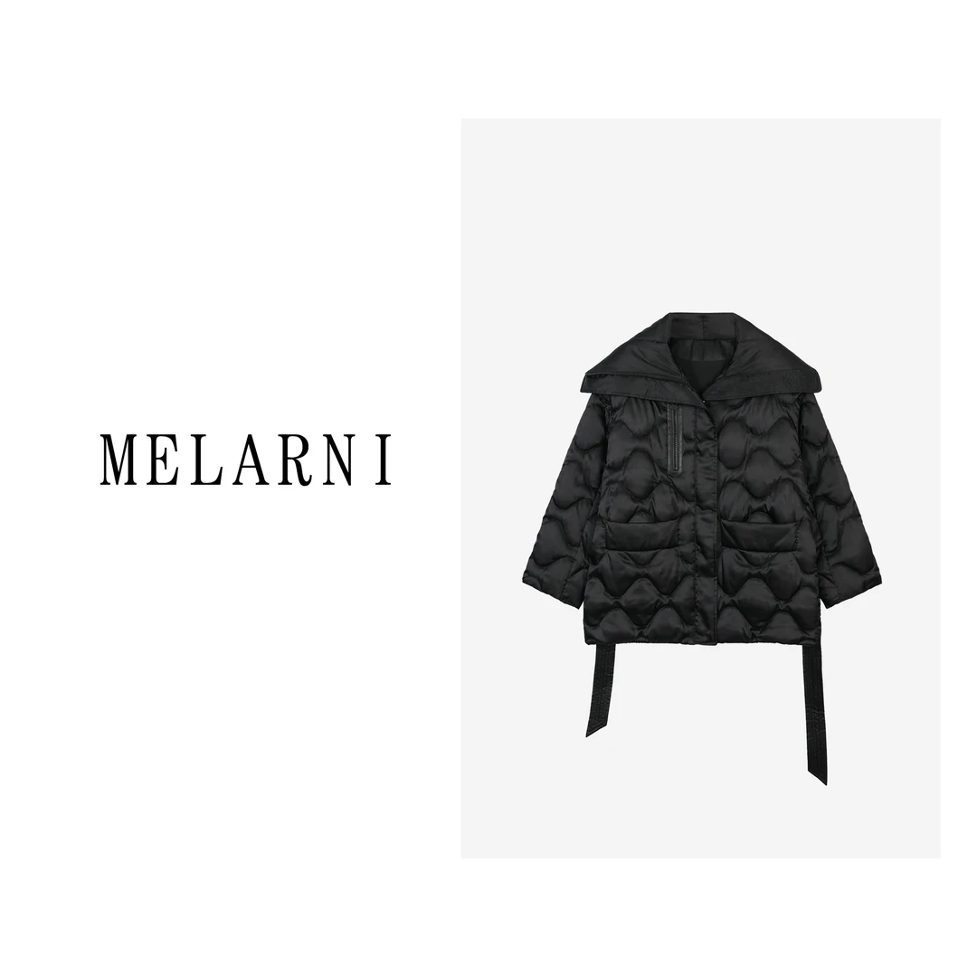 【MELARNI】短款时尚休闲女士连帽秋冬冬季MLN10450