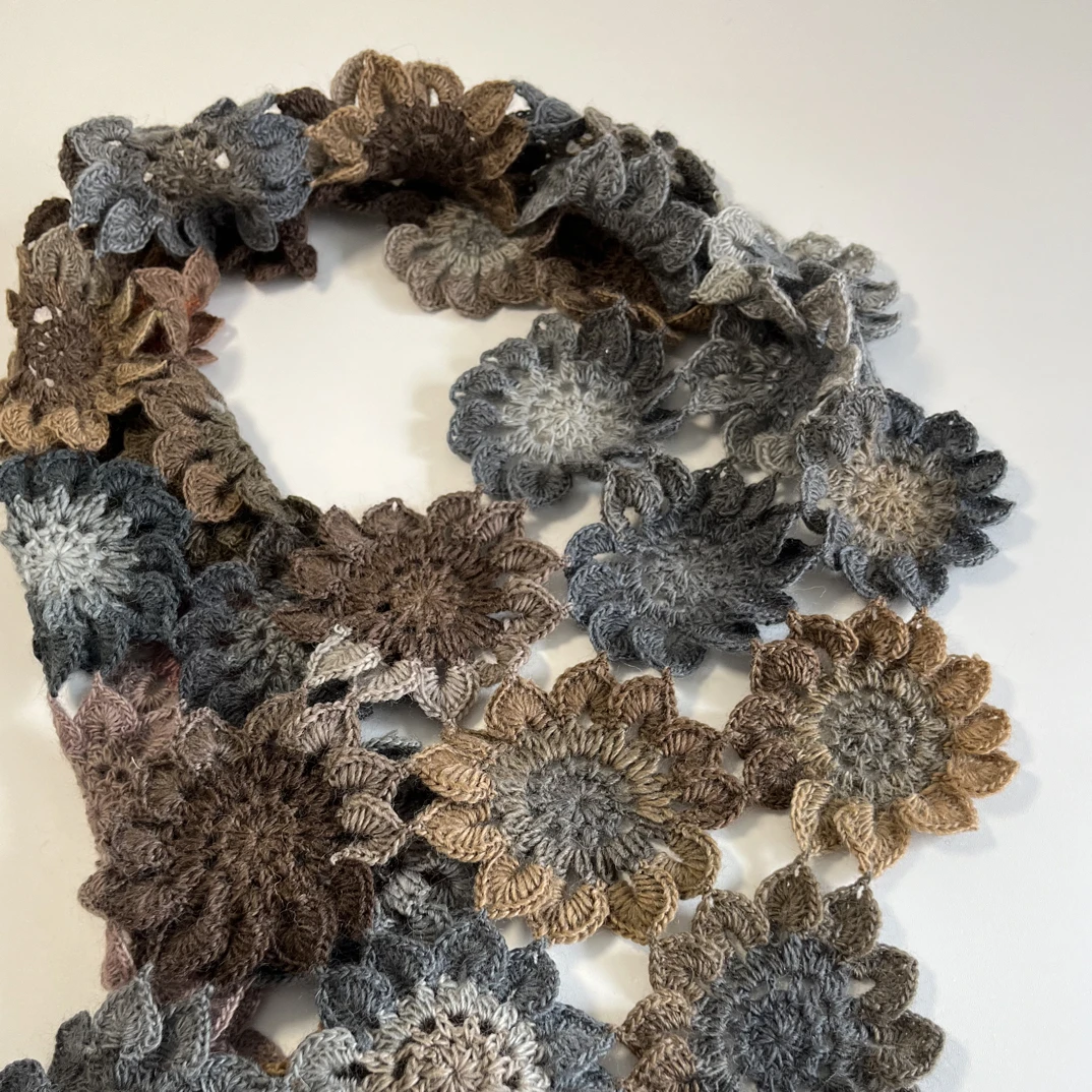 长段染蕾丝羊毛线围巾披肩帽子手工毛线编织材料包（送教程）2两/团