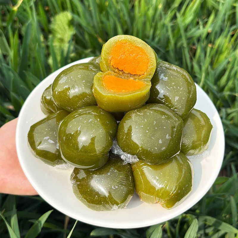 S 3味18颗 混合味青团即食点心蛋黄肉松红豆沙黑芝麻青汁团子糕点