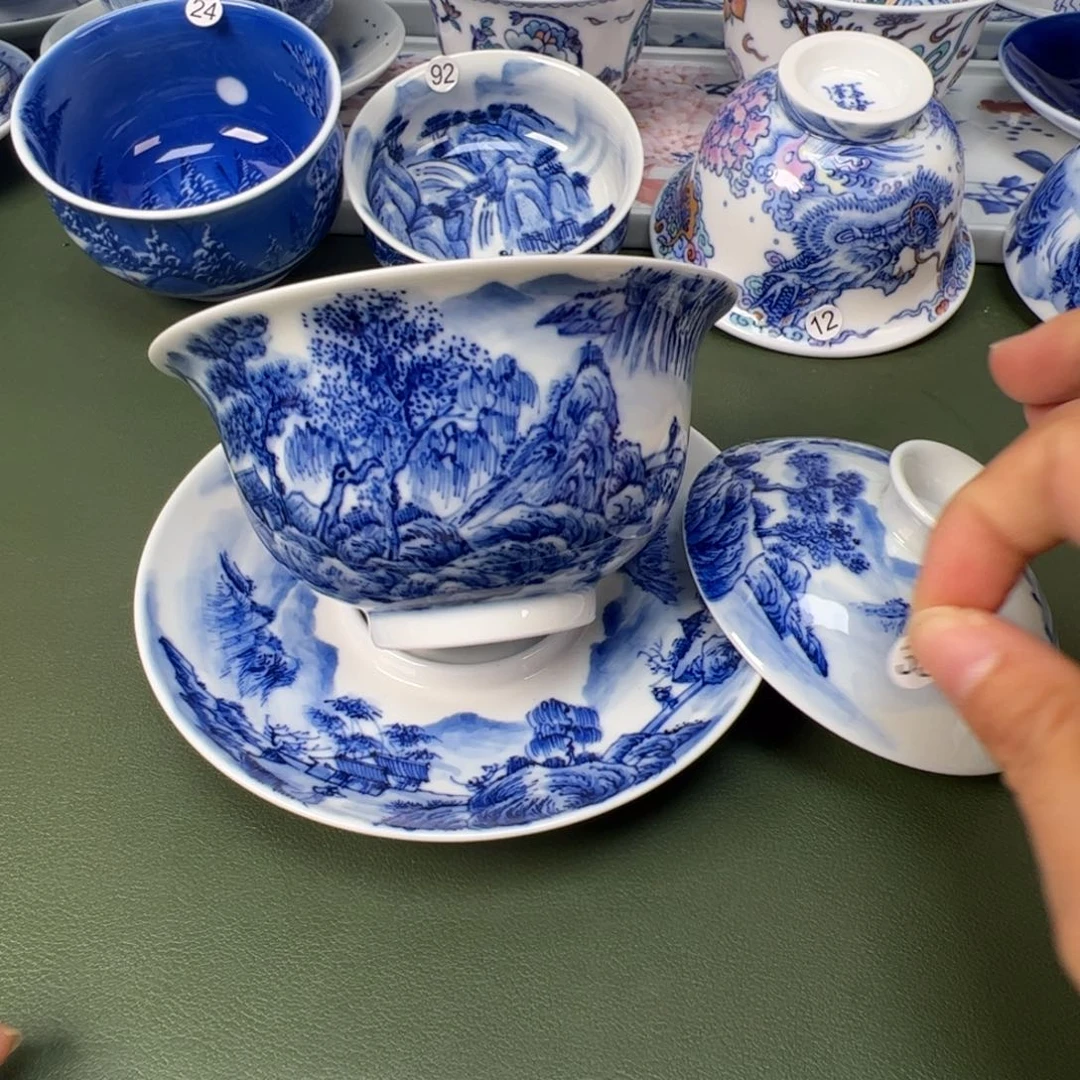 景德镇纯手工纯手绘茶具木木33
