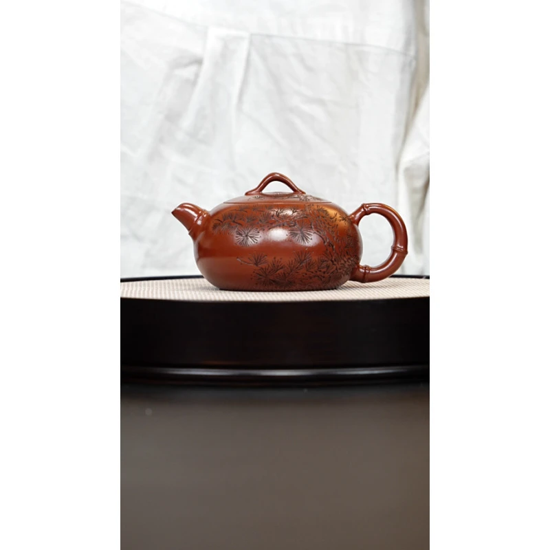 宜兴紫砂 圆珠大红袍 顾建根