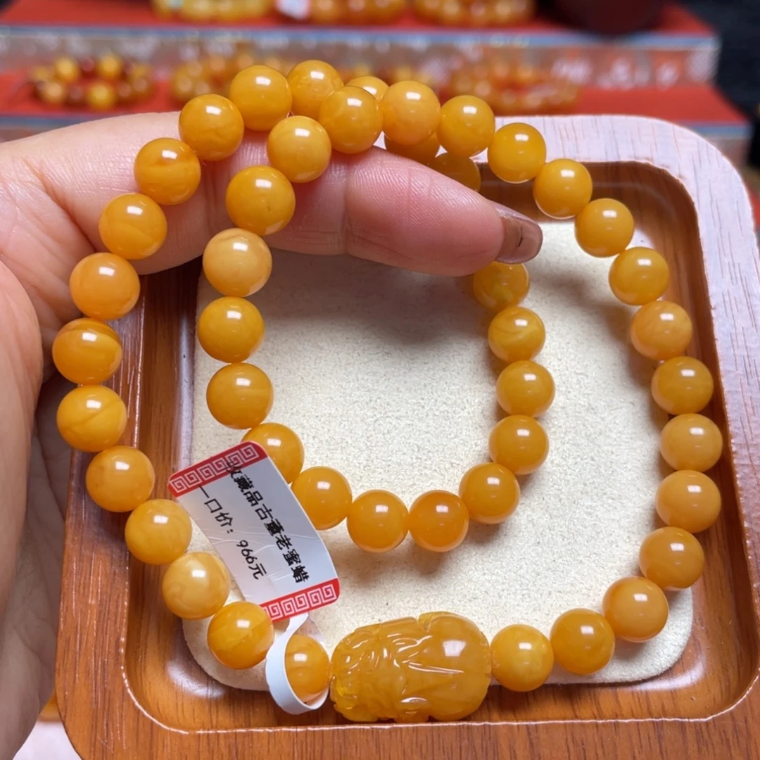 未镶嵌蜜蜡手链手串