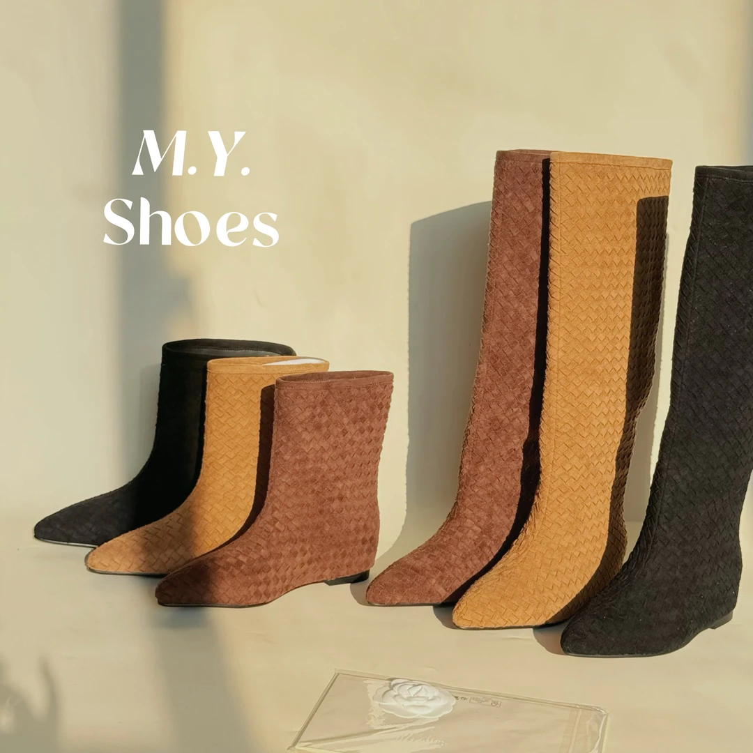 【BV风｜4cm】法式老钱风时尚秋冬简约老钱风高筒靴长靴短靴