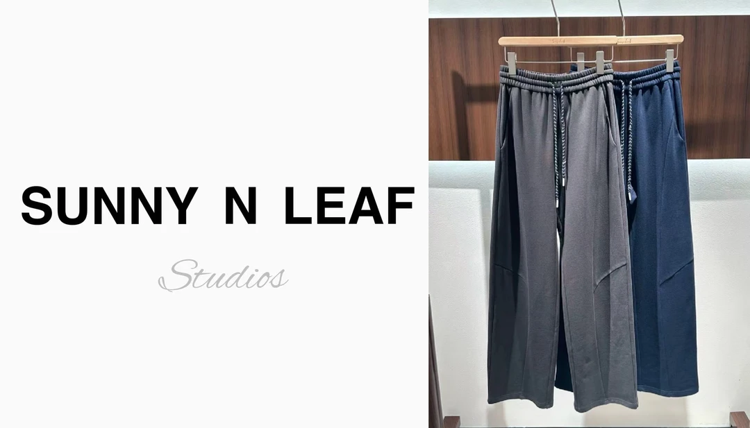 SUNNY N LEAF 迈巴赫针织弯刀阔腿休闲裤 ZJEKC52307