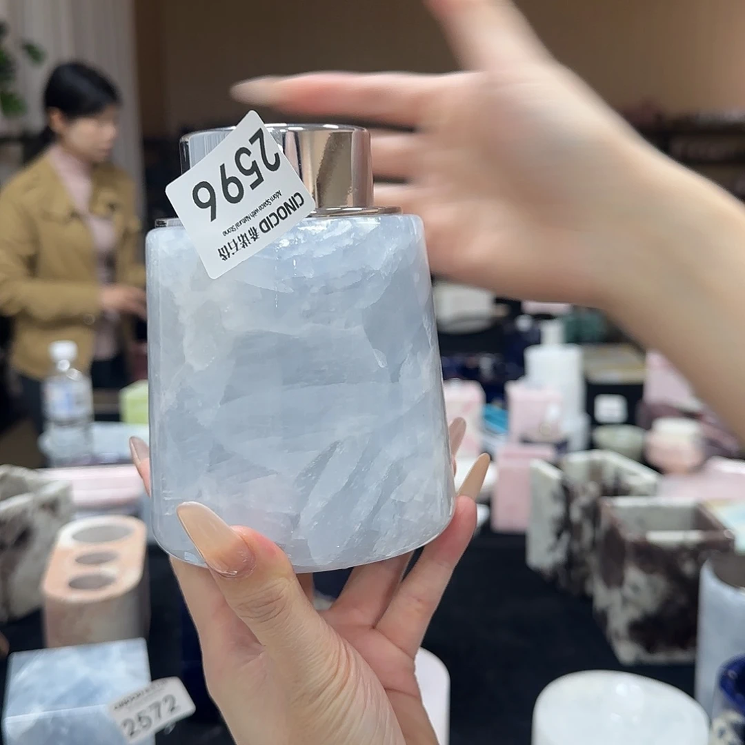 蓝水晶起泡瓶2596