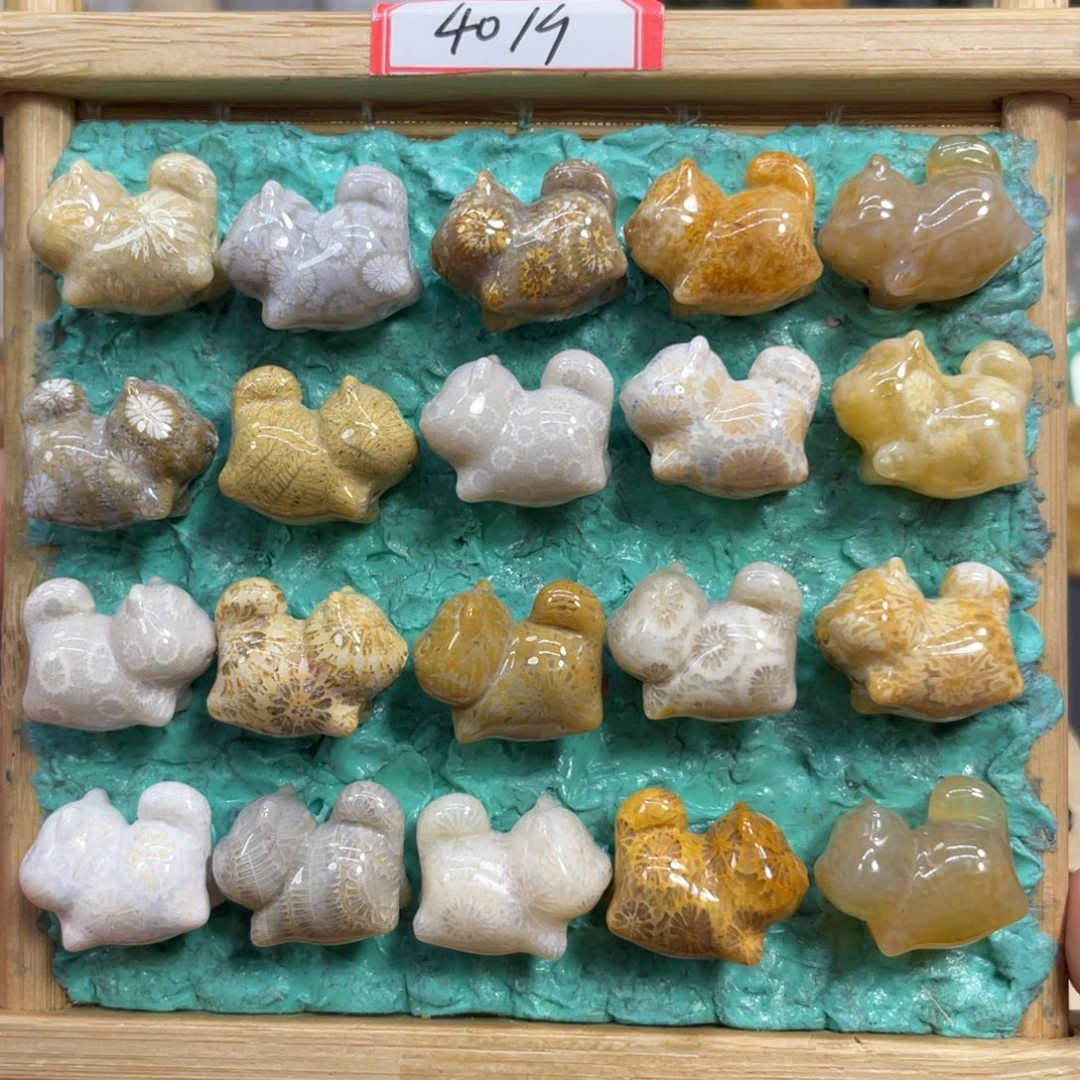 硅化玉未镶嵌颈饰猫猫40米1个