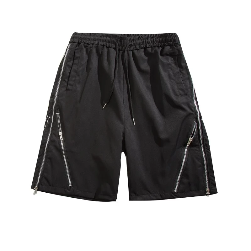 美式vibe风机能运动冲锋短裤男潮牌宽松直筒设计感拉链工装五分裤