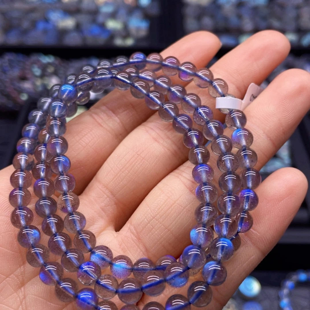 长石手链未镶嵌蓝**?5.6左右