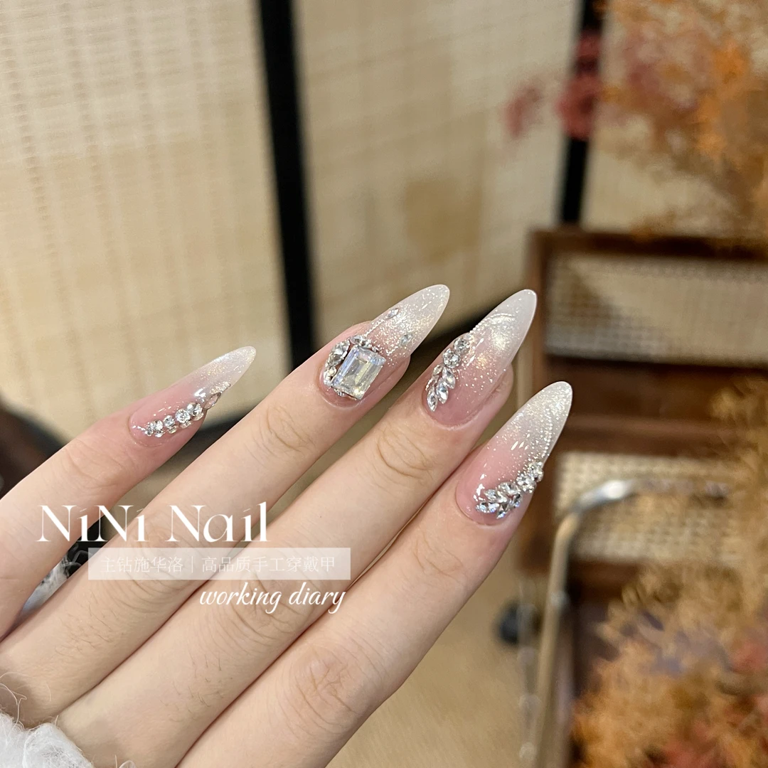 NINI【穗穗平安】纯手工穿戴甲施家华子钻