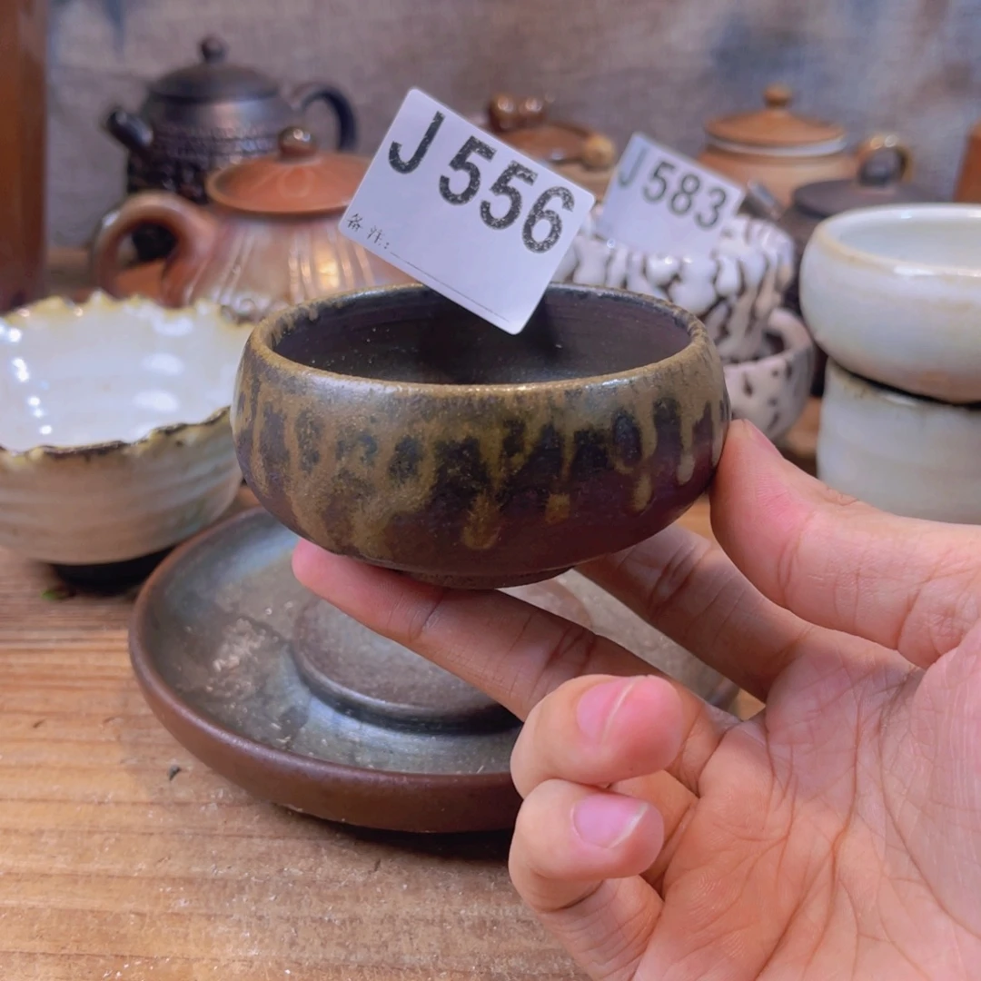 纯手工制作工艺（柴烧）裸烧纯手工制作柴烧杯556