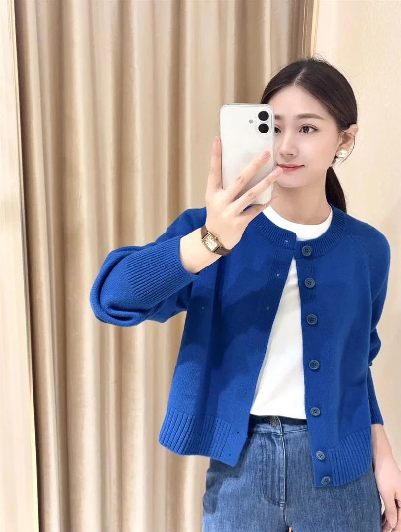 商场同款（专柜）2025秋冬新款百搭时尚羊毛针织开衫外套女548033