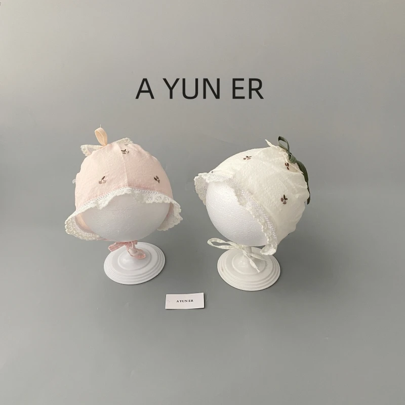 小月龄婴幼儿帽子春秋季薄款公主帽女宝宝防晒遮阳帽夏天外出包头